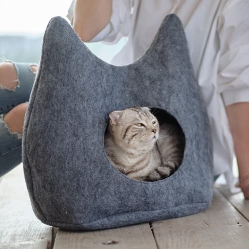 Будинок-лежак Pet Fashion &laquo;Dream&raquo; для котів, 44х28х45 см, сірий PR241949 фото