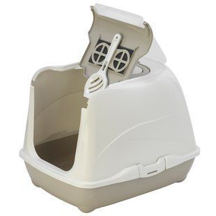 Moderna МОДЕРНА ФЛИП КЭТ закрытый туалет для кошек, с откидной крышкой, 50х39х37 см C230330 фото