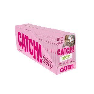 НАБОР Корм влажный Catch! для взрослых кошек с индейкой и овощами в желе 24 шт х 85г. БЕЗ СЕРИИ Catch_67017 фото