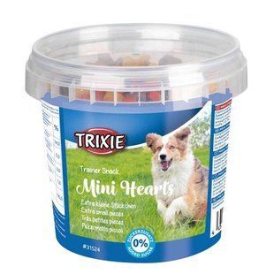Ласощі Trixie Trainer Snack Mini Hearts для собак з куркою ягням та лососем 200 г 31524 фото