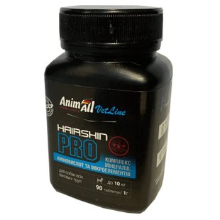 Витамины AnimAll VetLine Hair Skin PRO для малых пород собак, 90 табл 139898 фото