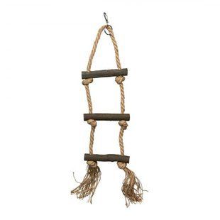 Игрушка Trixie Natural Living для птиц Лестница веревочная на 3 ступени дерево 40 см 5186 фото