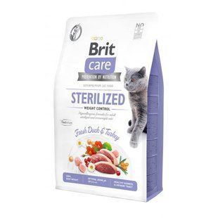 Корм сухой Brit Care Cat Grain Free Sterilized Weight Control для стерилизованных кошек с избыточным весом утка и индейка 2 171294 фото