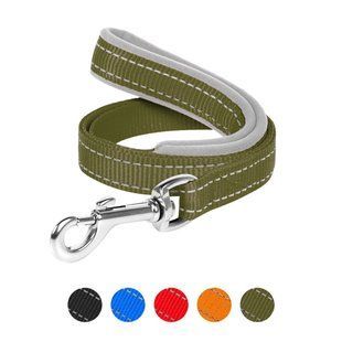 Повідець Dog Extreme з нейлону з прогумованою ручкою (ширина 14 мм, довжина 122 см) хакі 435631 фото