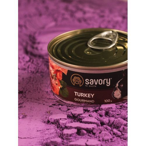 Корм вологий Savory Dog Gourmand Turkey паштет для дорослих собак усіх порід з індичкою 100 г 30495 фото