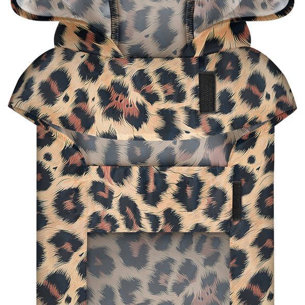 Дощовик-накидка з капюшоном для собак WAUDOG Clothes, малюнок "Леопард", А 23-26 см, B 30-36 см, С 15-20 см 354-4066 фото