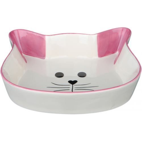 Миска Trixie для кошек в форме кошачьей мордочки керамическая 250 мл/12 см 24494 фото
