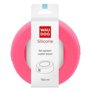Миска-непроливайка WAUDOG Silicone, 750 мл рожевий 50787 фото