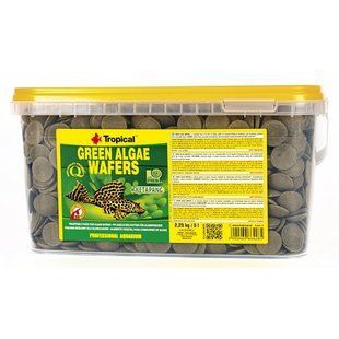 Корм Tropical Green Algae Wafers для травоїдних донних риб пластівці 5 л/ 2,25 кг 66428 фото