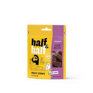 Лакомство HalfHalf м ясные полосочки для кошек, с уткой 50 г 31847 фото