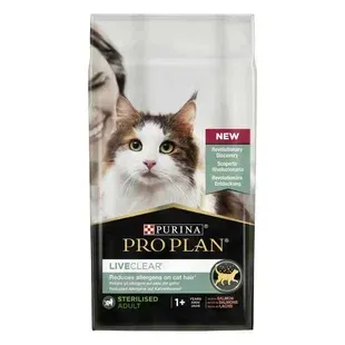 Сухий корм PRO PLAN LiveClear Sterilised Adult 1+ для дорослих котів для зменшення алергенів на шерсті та після стерилізації, з лососем, 1.4 кг