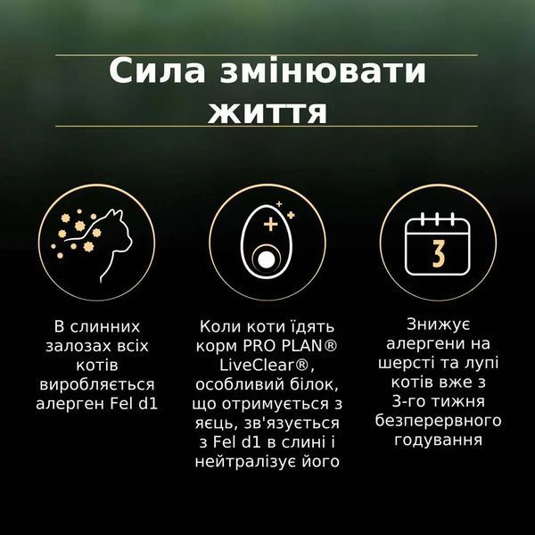 Сухой корм PRO PLAN LiveClear Sterilised Adult 1+ для взрослых кошек для уменьшения аллергенов на шерсти и после стерилизации, с лососем, 1.4 кг 7613287232700 фото
