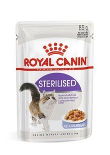 Влажный корм для взрослых стерилизованных кошек ROYAL CANIN STERILISED IN JELLY 0.085 кг 41560010 фото