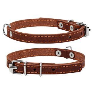 Нашийник "CoLLaR одинарний (ширина 10мм, довжина 22-30см) коричневий 00156 фото