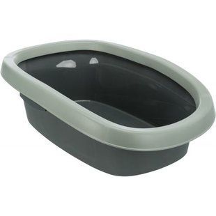 Туалет Trixie Be Eco Carlo для кошек с рамкой переделан пластиковый серый 38х17х58 см 40212 фото