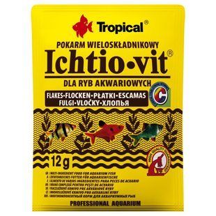 Корм Tropical Ichtio-Vit для всіх акваріумних риб пластівці 12 г 74401 фото