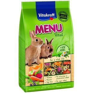 Корм Vitakraft Premium Menu Vital для декоративних гризунів для кроликів 1 кг 29219 фото
