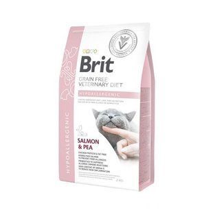 Корм сухий Brit Grain Free VetDiet Cat Hypoallergenic для котів з харчовою алергією та непереносимістю з лососем та горохом 170960/528370 фото
