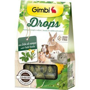 Ласощі GimBi для гризунів дропси з травами 50 г 2.201870/17487 фото