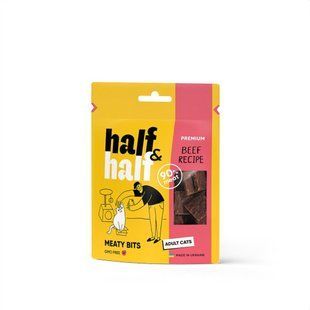 Лакомство HalfHalf мясные кусочки для кошек, с говядиной 50 г 31861 фото