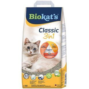 Наповнювач Biokats для котячого туалету Classic 3in1 бентонітовий 0,1&ndash;5 мм 10 л G-613307/614458 фото
