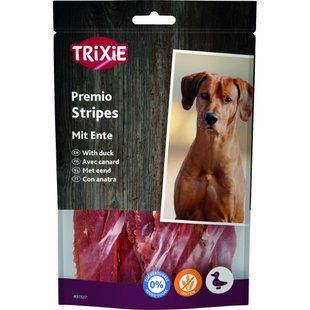 Ласощі Trixie Premio Ducky Stripes для собак шматочки з качки 100 г 31537 фото