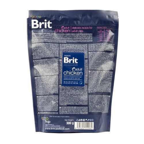 Корм сухой Brit Premium Cat by Nature Adult Chicken для взрослых кошек с курицей 300 г 171843 фото