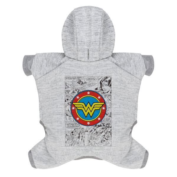Комбінезон для собак WAUDOG Clothes малюнок "Диво-жінка комікс", софтшелл, M45, B 53-59 см, С 38-42 см 309-4009 фото