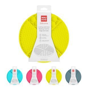 Коврик для слизывания и медленного питания WAUDOG Silicone, 211х211х30 мм, желтый 23508 фото