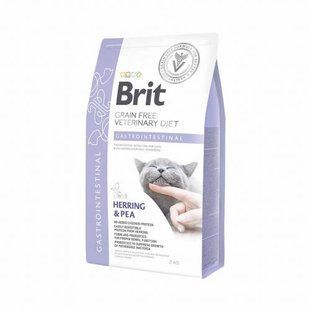 Корм сухий Brit Grain Free VetDiet Cat Gastrointestinal для котів при порушенні травлення з оселедцем лососем яйцем та горох 170963/528424 фото