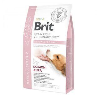 Корм сухий Brit Grain Free VetDiet Dog Hypoallergenic для собак при харчовій алергії з лососем горохом і гречкою 2 кг 170939/8042 фото