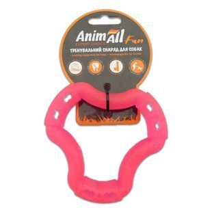 Игрушка AnimAll Fun кольцо 6 сторон для собак, коралловое, 12 см 111352 фото