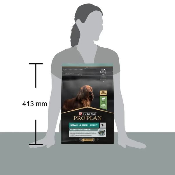 Сухий корм PRO PLAN Small&Mini Adult 1+ Sensitive Digestion для дорослих собак дрібних порід, з чутливим травленням, з ягням, 3 кг 7613036611268 фото