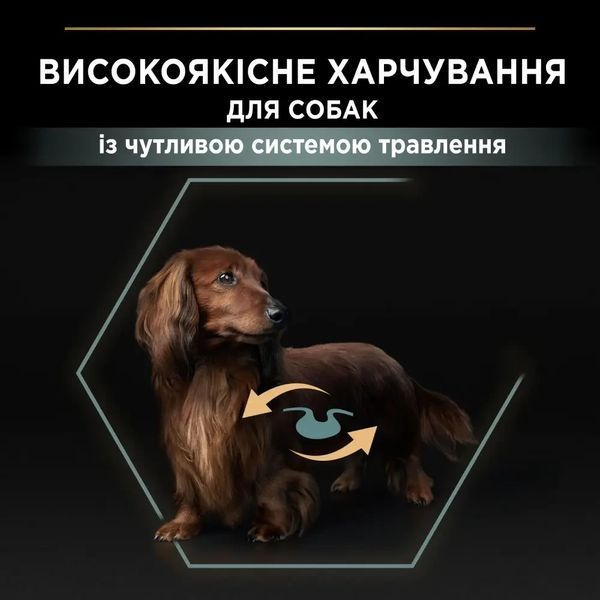 Сухий корм PRO PLAN Small&Mini Adult 1+ Sensitive Digestion для дорослих собак дрібних порід, з чутливим травленням, з ягням, 3 кг 7613036611268 фото