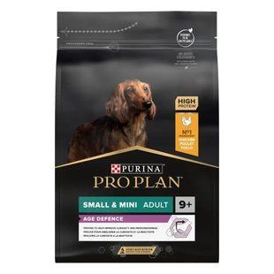 Сухой корм PRO PLAN Small&Mini Adult 9+ Age Defence для собак от 9 лет, с курицей, 3 кг 7613035125049 фото