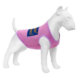 Майка для собак WAUDOG Clothes рисунок "Смелость", сетка, XS, B 26-29 см, C 16-19 см розовый 300-0231-7 фото
