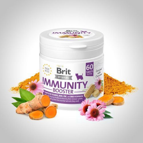 Вітаміни Brit Vitamins Immunity Booster для собак для імунітету 60 таблеток 112291 фото