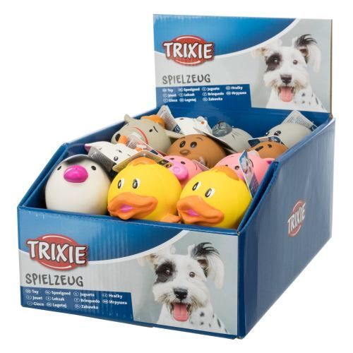 Іграшка Trixie для собак М_яч-тваринка круглий з пискавкою латекс 6 см 35283 фото