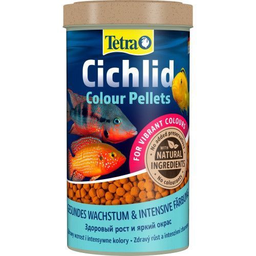 Корм Tetra Cichlid Colour для всіх цихлід для яскравості забарвлення гранули 500 мл 197343 фото