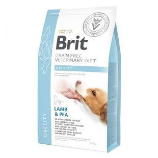 Корм сухий Brit Grain Free VetDiet Dog Obesity для собак для корекції ваги беззерновий з ягням індичкою та горохом 2 кг 170941/8073 фото