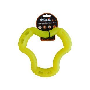Игрушка AnimAll Fun кольцо 6 сторон для собак, желтое, 20 см 111360 фото