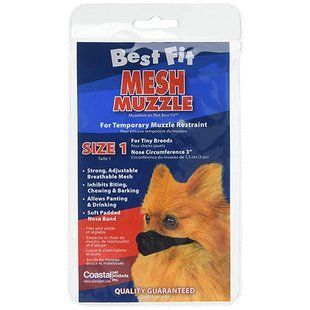 Coastal Best Fit Mesh Muzzle КОСТАЛ БЕСТ ФІТ намордник для собак, нейлон 01300_BLK01 фото