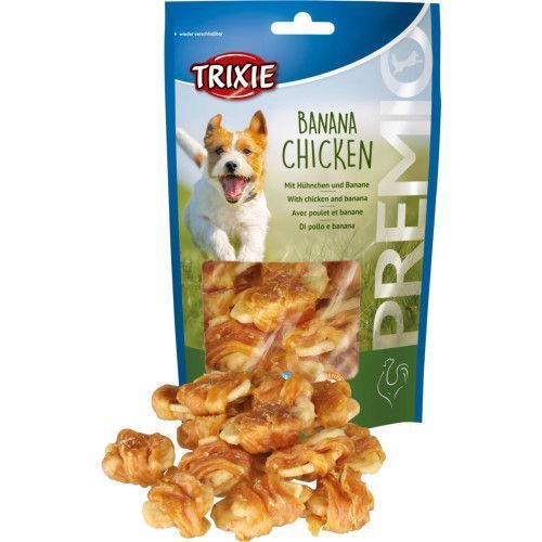 Ласощі Trixie Bites with Chicken & Banana для собак з куркою та бананом 100 г 31582 фото