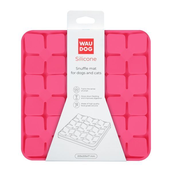 Коврик для поиска корма WAUDOG Silicone, 205х205х17 мм, розовый 23517 фото
