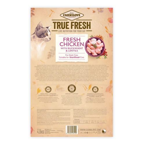 Корм сухой Carnilove True Fresh Cat Fresh Chicken для взрослых кошек с курицей 4,8 кг 172164 фото